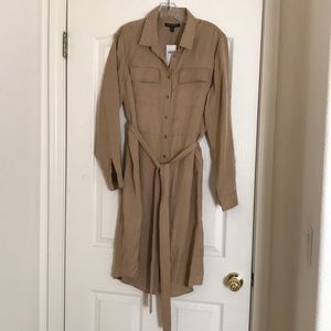 NEW - Tan Shirt Dress Banana Republic